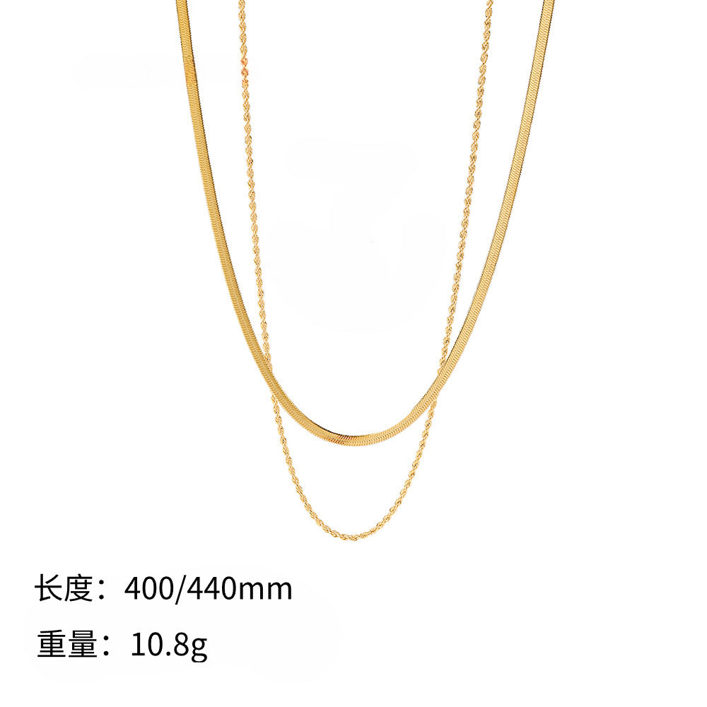 Wholesale Titanium Steel Necklace High-grade Gold Plated Necklace ACC-NE-ZhenYou001