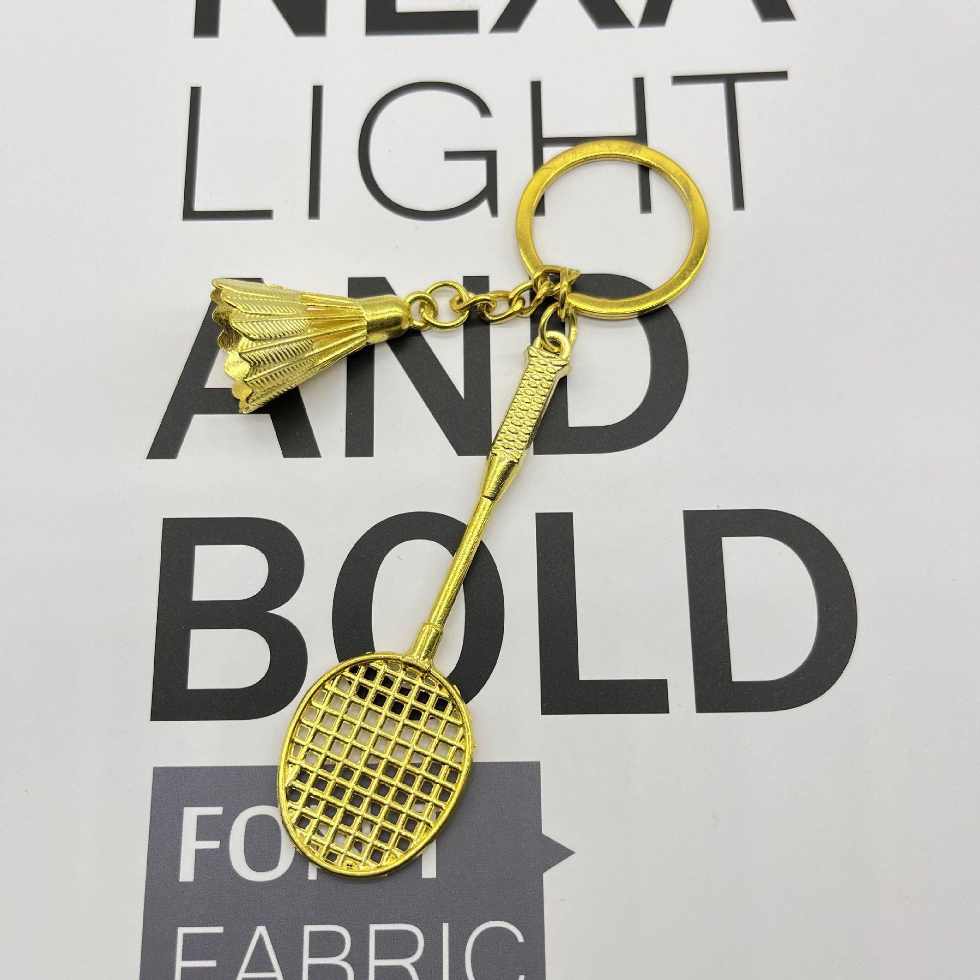 Wholesale Miniature badminton creative keychain