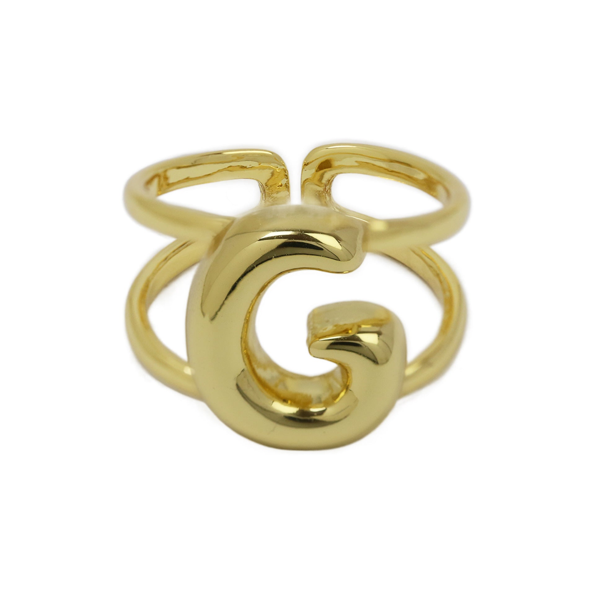 Wholesale  26 A-Z English Letter Open Luxury Women's Rings