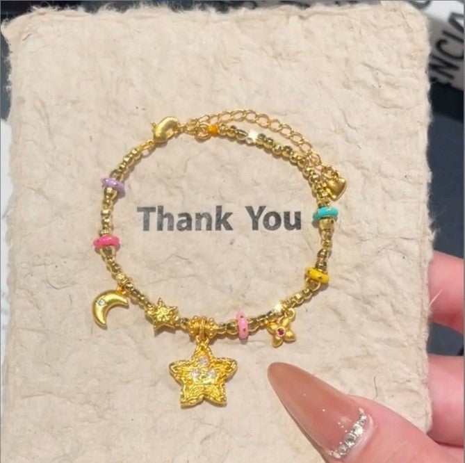 Wholesale Gold Gourd Circle Abacus Bracelet