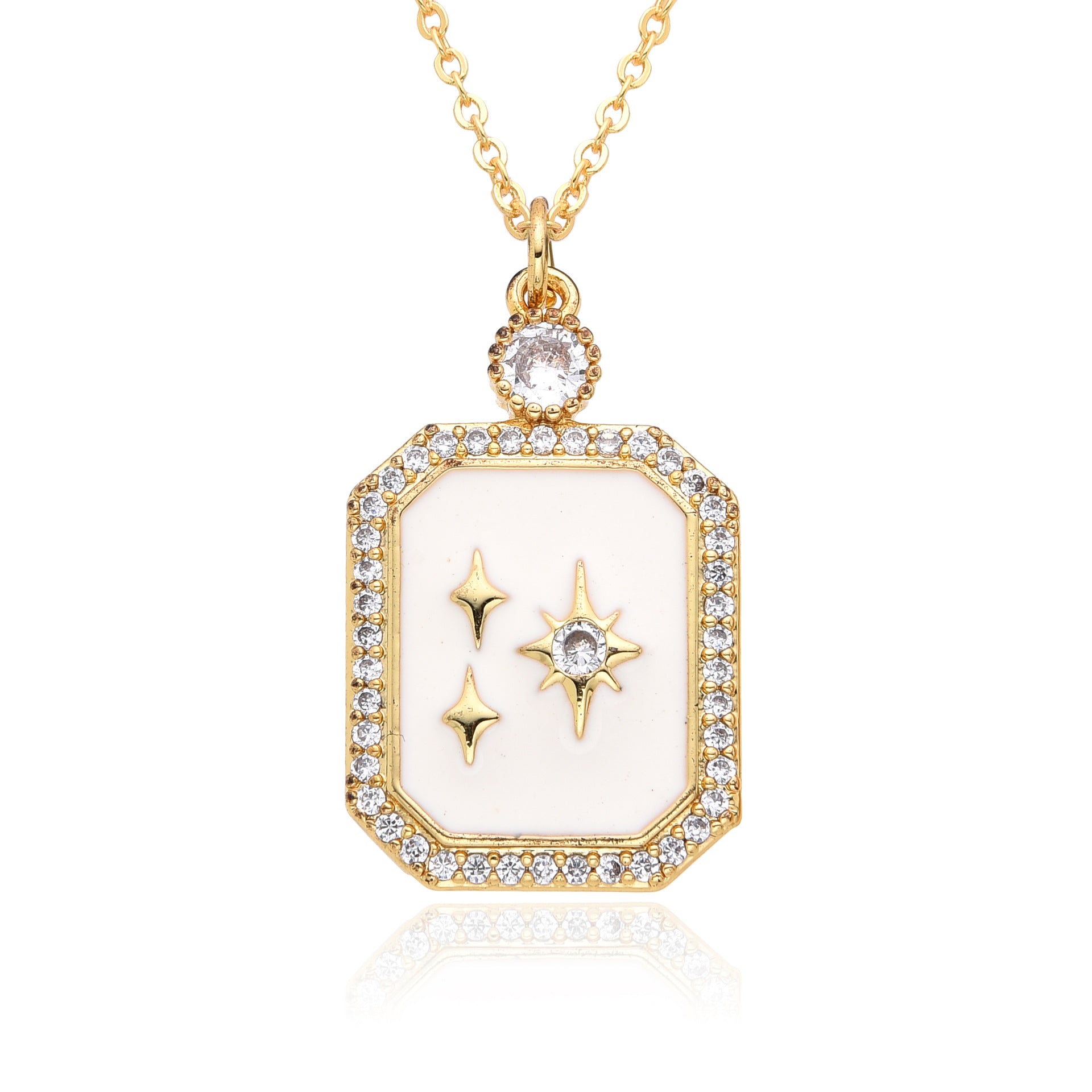 Wholesale Simple Copper Gold Plated Inlaid Zirconium Sweater Chain