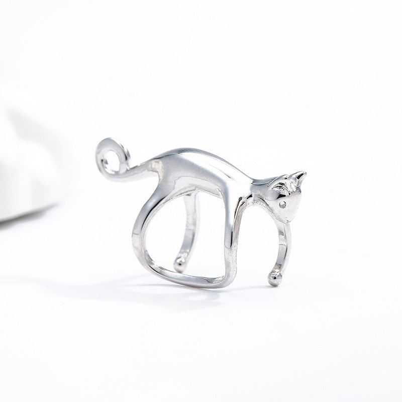 Wholesale creative cute cat earrings without ear hole ear bone clip