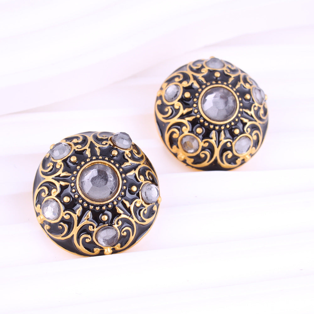 Wholesale Vintage Exaggerated Design 925 Silver Needle Statemente Earrings ACC-ES-Qunq004