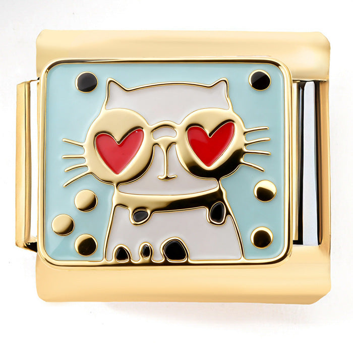 Wholesale Italian Charm Bracelet 9mm DIY Insect Mcqueen   Creative Stainless Steel Composable Bracelet