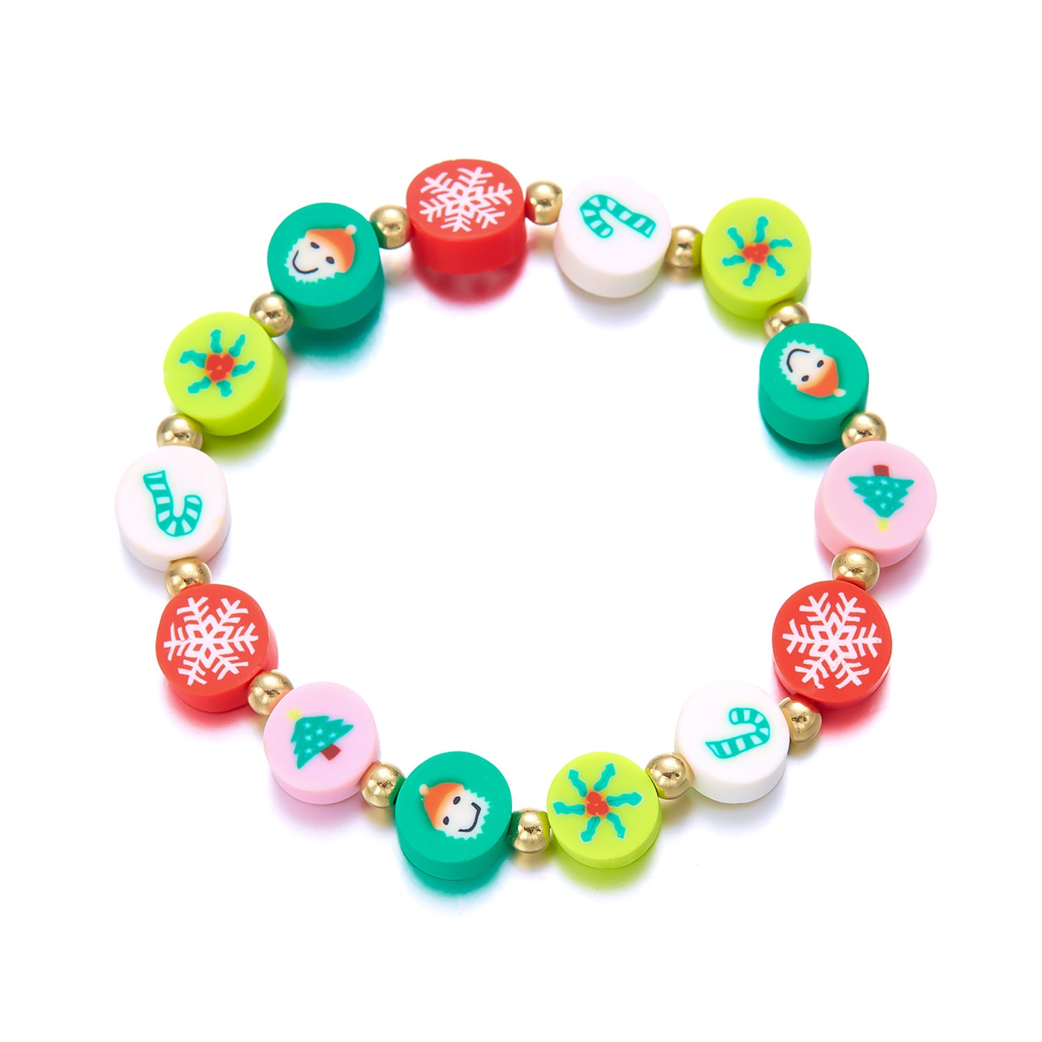 Wholesale Christmas beaded colorful bracelet