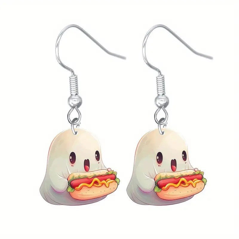 Wholesale 2D  Food Themed Acrylic Earrings