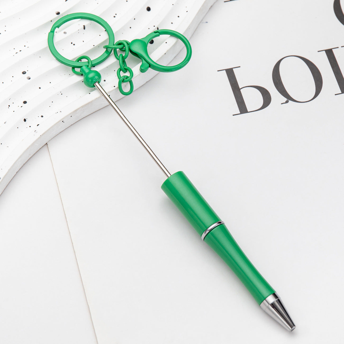 Wholesale  DIY beadable pen rotating medium oil ballpoint pen