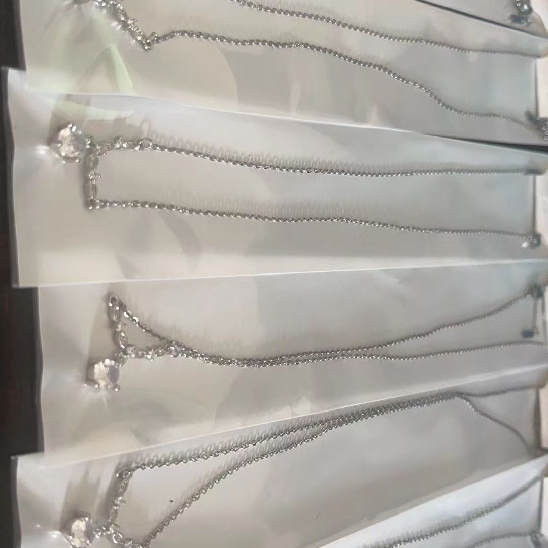 Wholesale Titanium Steel Full diamond bright necklace