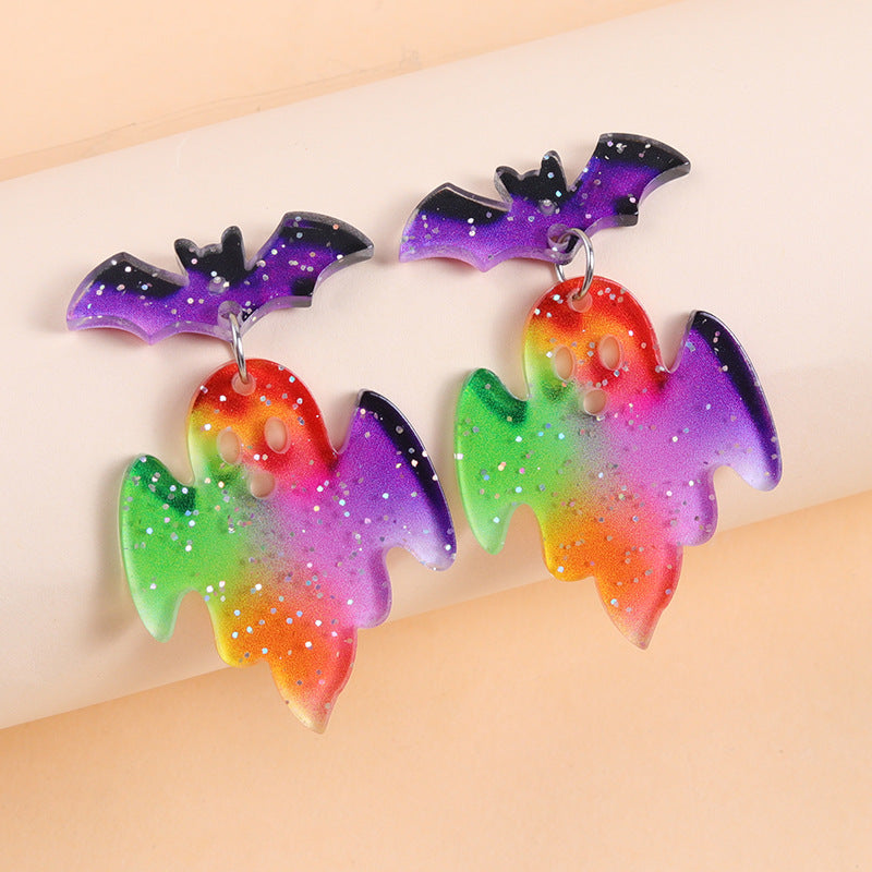 Wholesale Halloween Series Acrylic Earrings Cartoon Spider Personalized Earrings