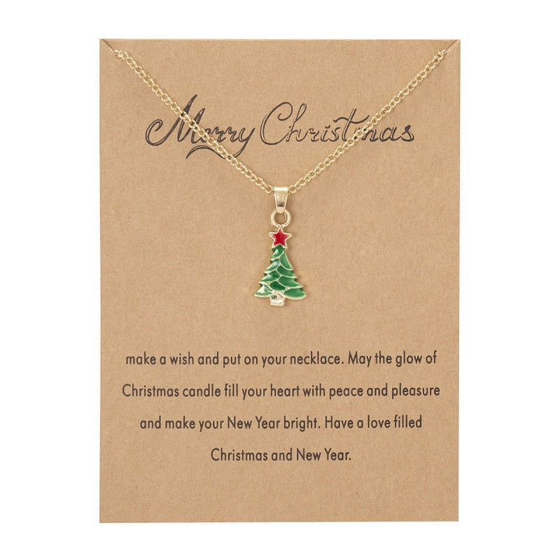 Wholesale Fashion Christmas tree Christmas snowman necklaces