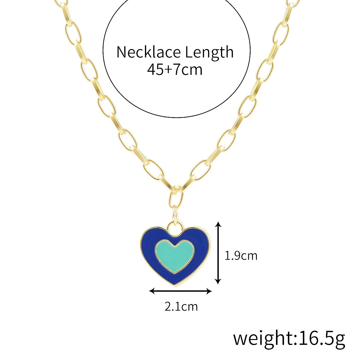 Wholesale Alloy Rainbow Love Necklace ACC-NE-ManYi013
