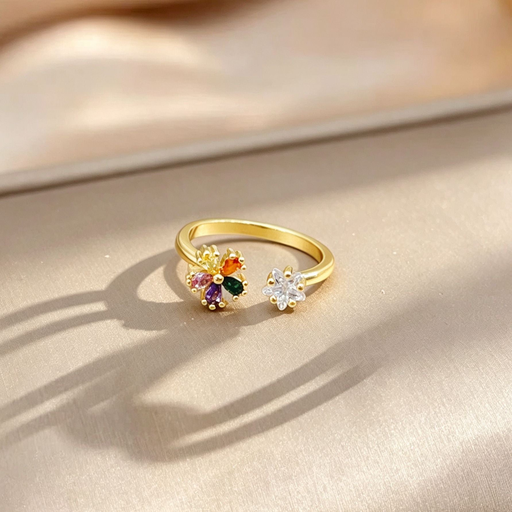 Wholesale Gold Plated Star Burst Crown Ring Adjustable Open Fashion Accessory for Women Gift Boutique