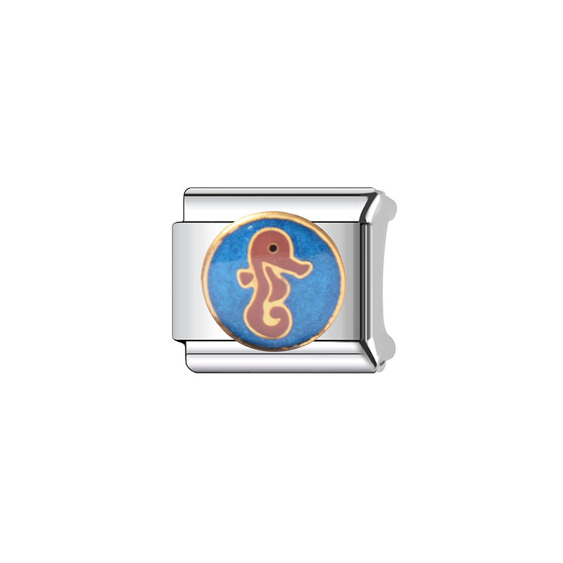 Wholesale Italian Charm Bracelet 9mm DIY Splicing Removable Love Cartoon Stainless Steel Composable Bracelet