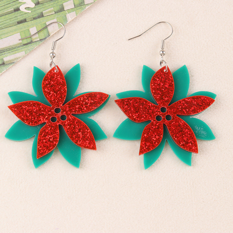Wholesale Cartoon Christmas Series Acrylic Earrings