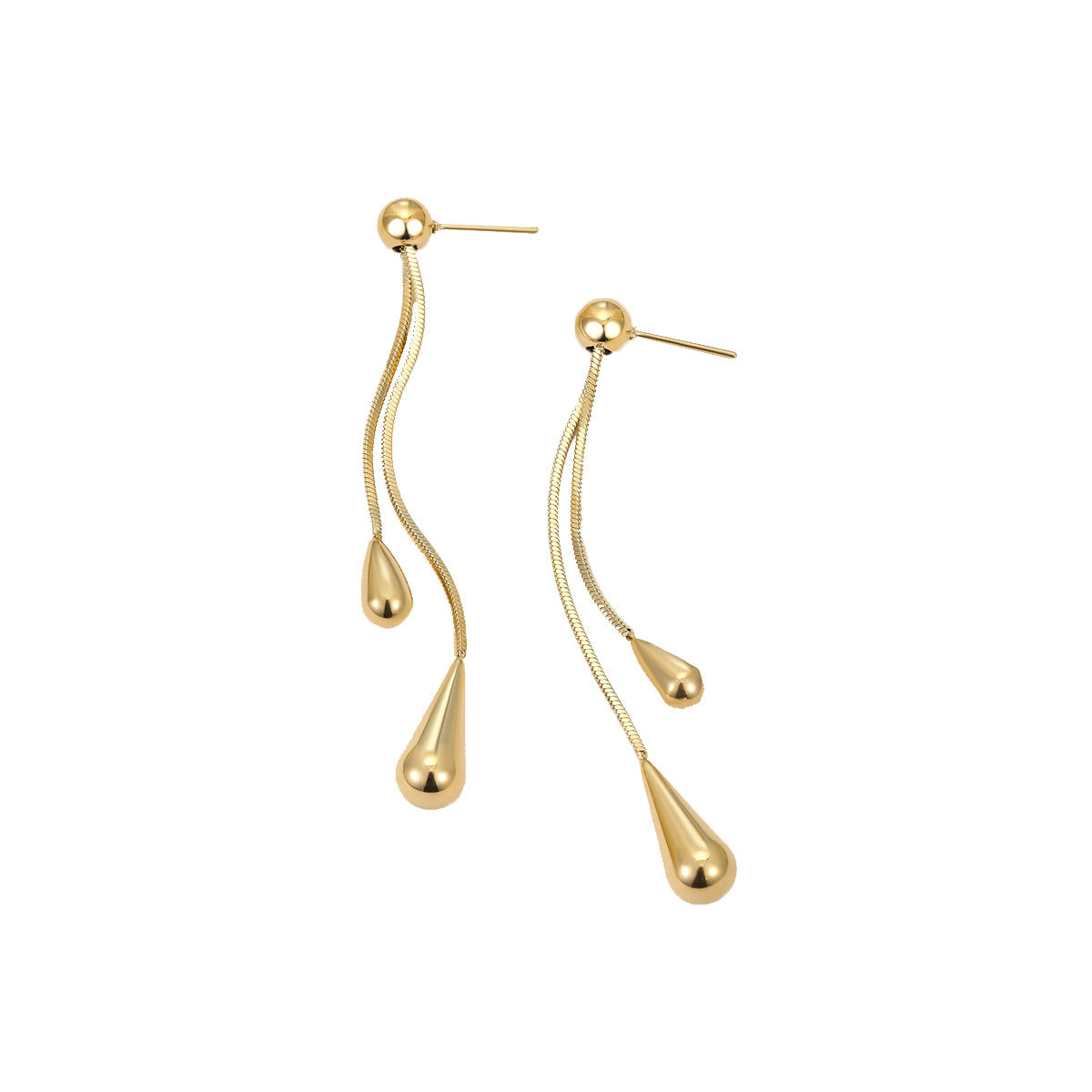 Wholesale Retro  Metal Earrings Stainless Steel  Drop-shaped Earrings