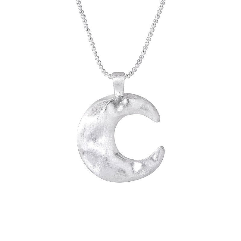 Wholesale  Frosted Fashionable Atmosphere Moon Pendant Necklace