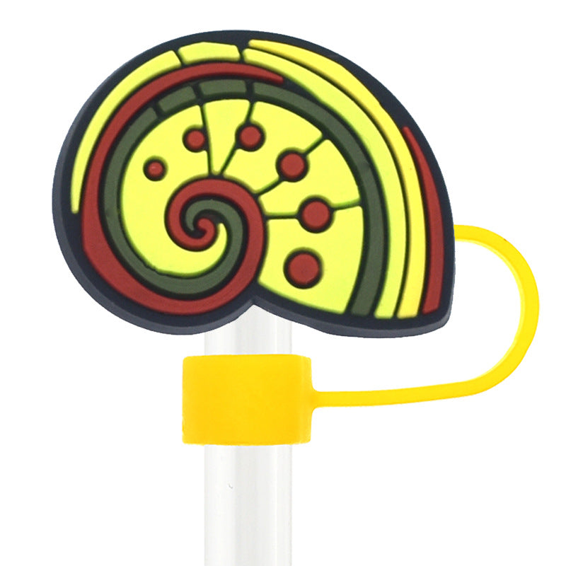 Wholesale Random 100pcs Cartoon Ocean Straw Tube Cap 10mm Soft Glue Straw Decoration Straw Cover ACC-SCR-RYY051