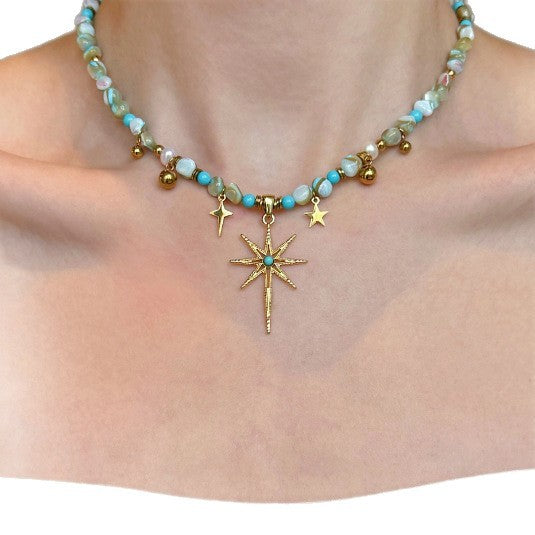 Wholesale retro beaded layered necklace