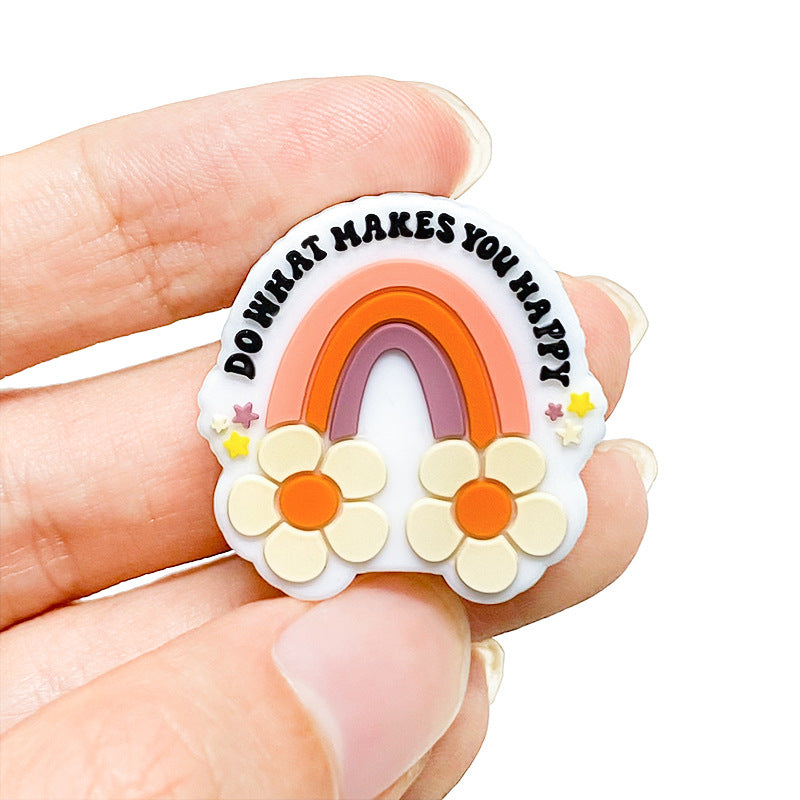 Wholesale 10pcs Flower Rainbow Focal Beads DIY Bead Accessories ACC-BDS-WDX132