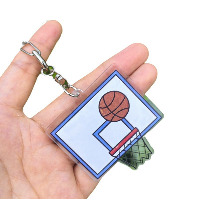Wholesale Basketball Fence Acrylic Keychains ACC-KC-XiaoCha001