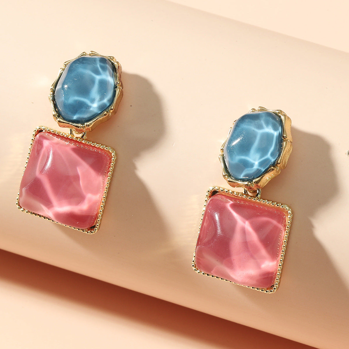 Wholesale Trendy Resin Water Ripple Earrings,  French Style Fashion Jewelry for Everyday Wear