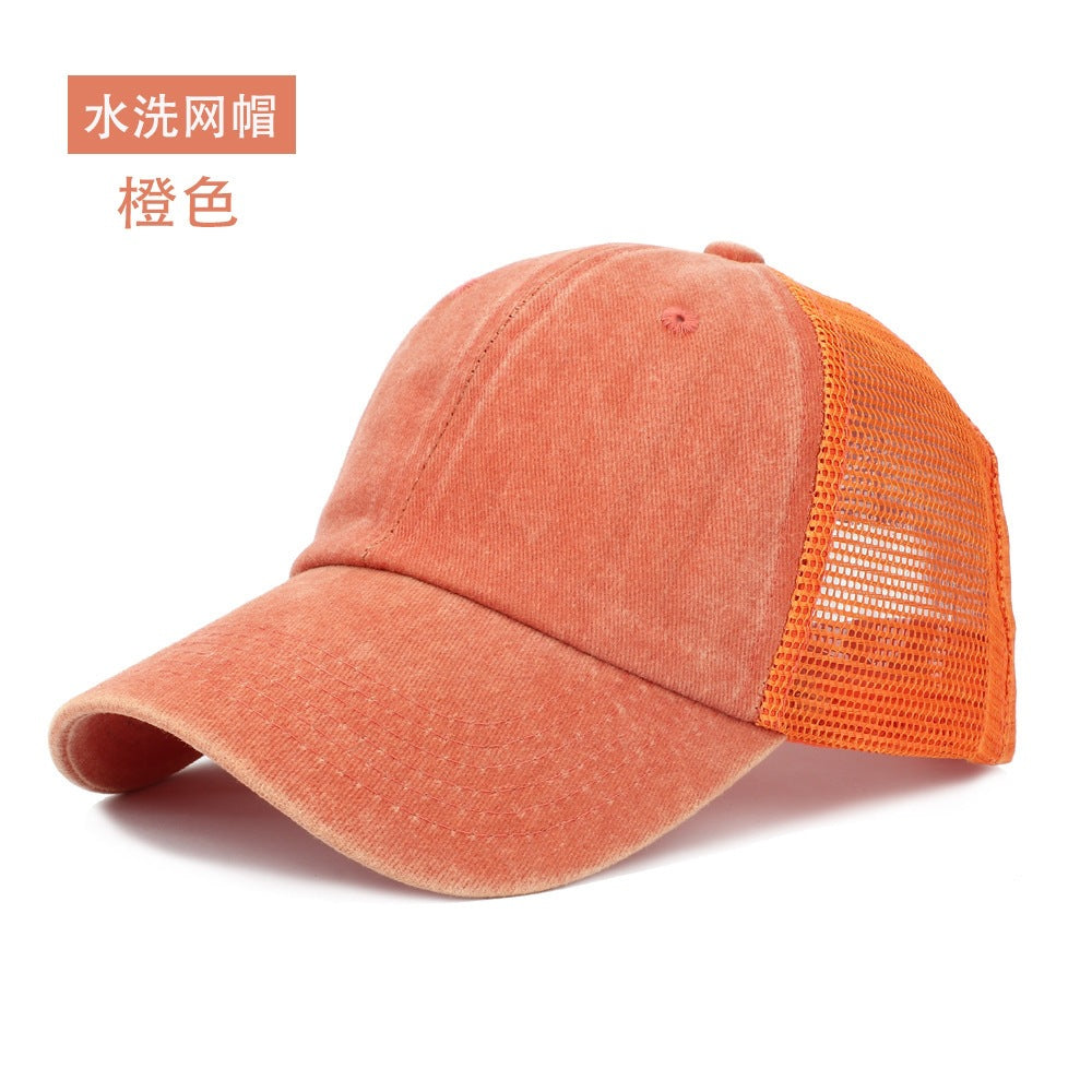 Wholesale Vintage Washed Cotton Breathable Mesh Sun Protection Baseball Cap Fashion Accessory Gift
