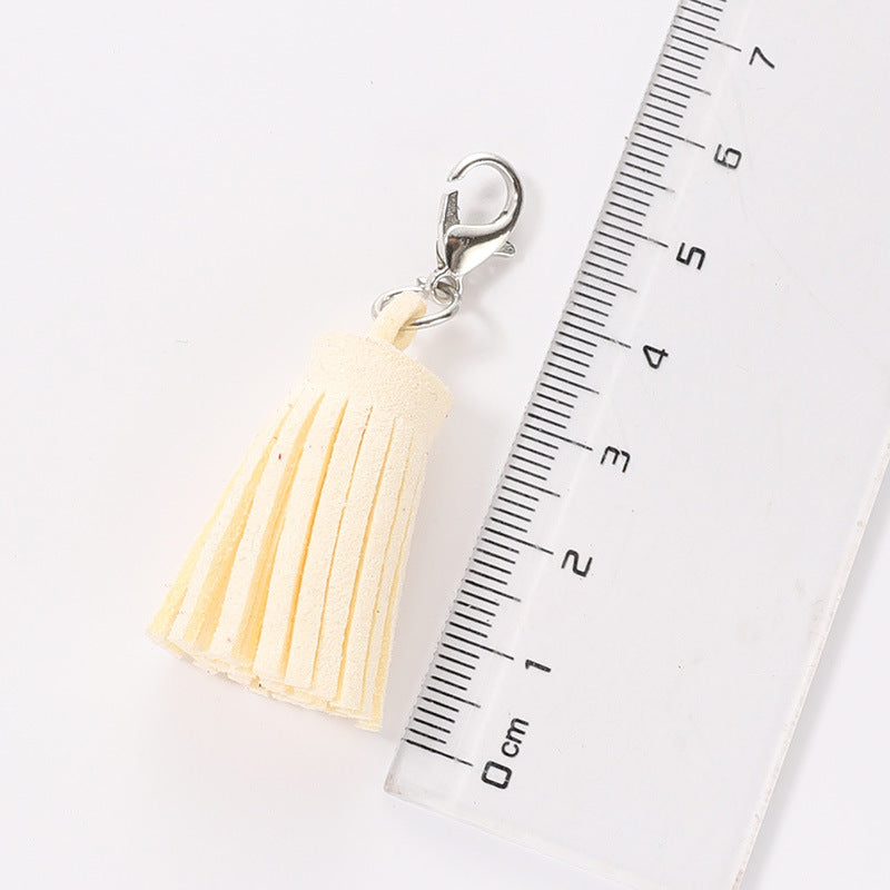 Wholesale Velvet Macaron Tassel Keychain Bags and Pendants ACC-KC-HuiMei008