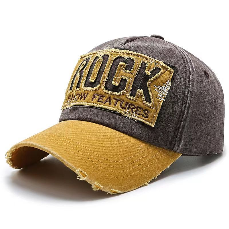 Wholesale Black Washed Cotton Embroidered Baseball Cap For Men Korean Style Casual Fashion Accessory Gift Boutique Resale