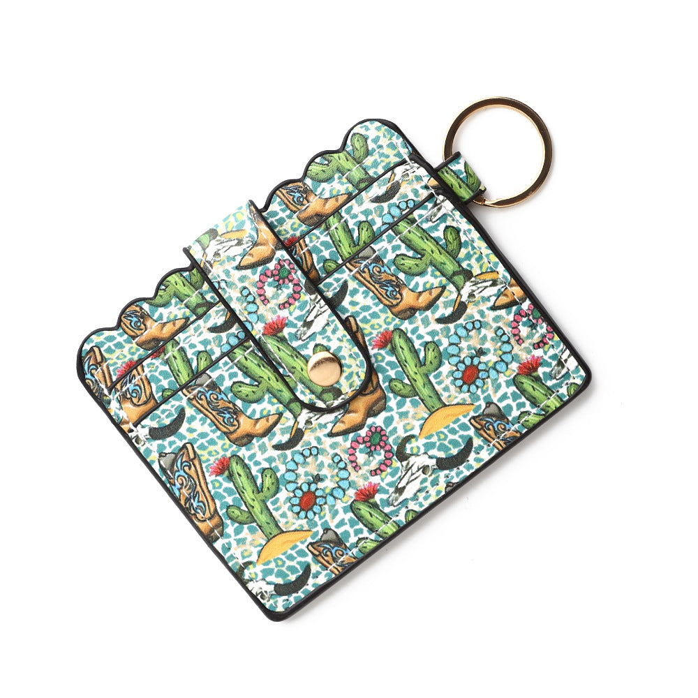 Wholesale Pu LeatherMultiple Card Slots Wristlet Keychain