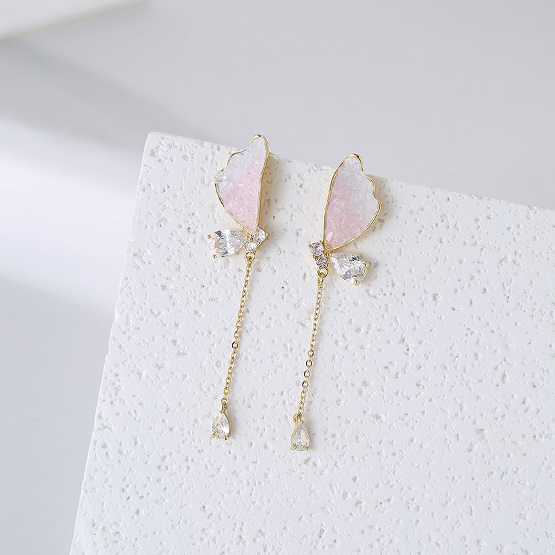 Wholesale cute earrings copper plated real gold earrings