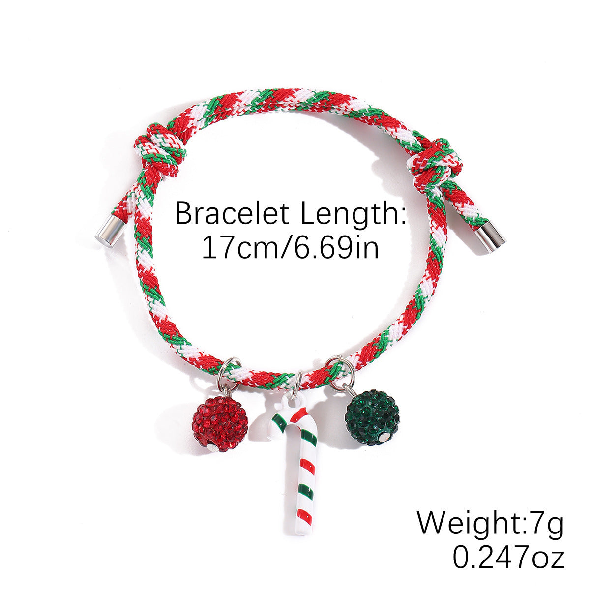 Wholesale  Christmas Bracelet Acrylic Pendant Christmas Braided Bracelet