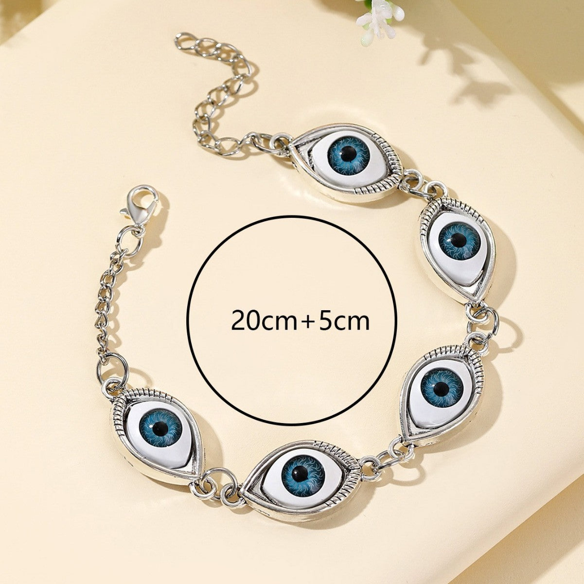 Wholesale Evil Eye Blue Eye Bracelet Zinc Alloy Jewelry Accessory with Extension Chain