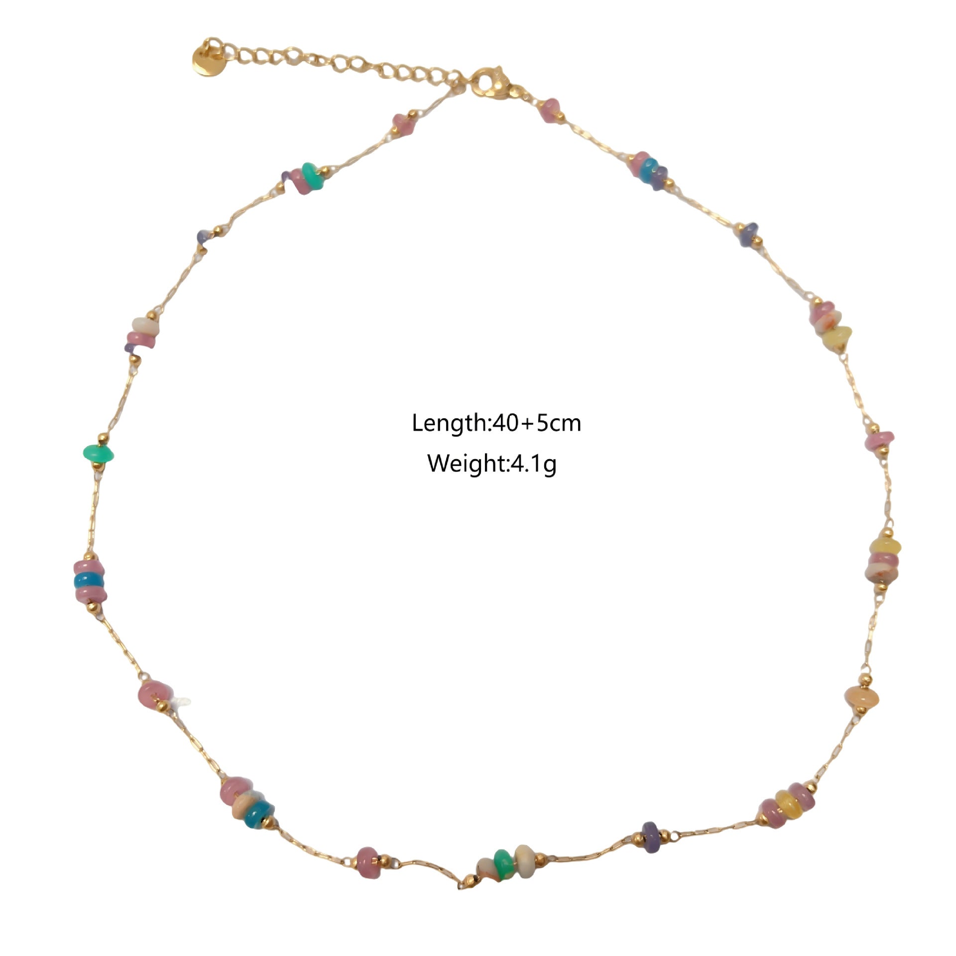 Wholesale Stainless Steel Bohemian Natural Stone Natural Crystal Necklace