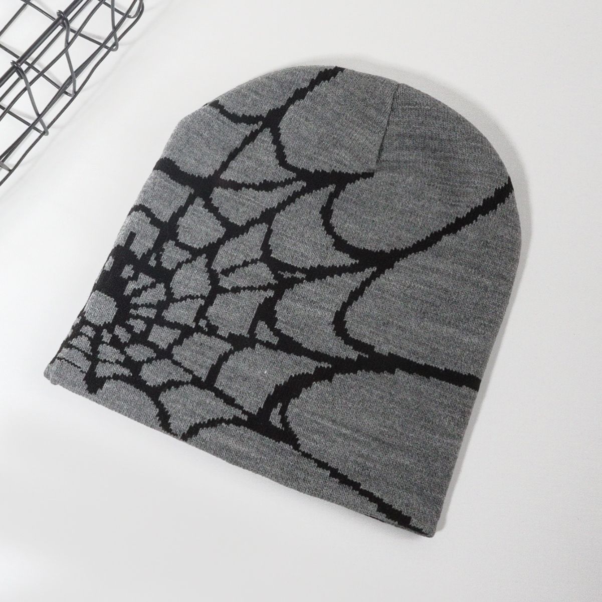 Wholesale Pullover Spider Web Y2K Jacquard Knitted Hat Beanie ACC-HT-Junl001