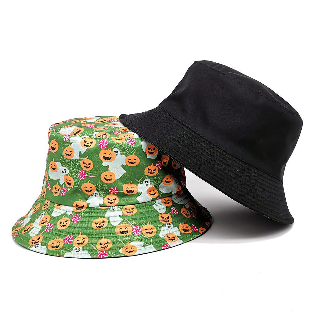 Wholesale Cartoon  Pumpkin Double sided Bucket Hat