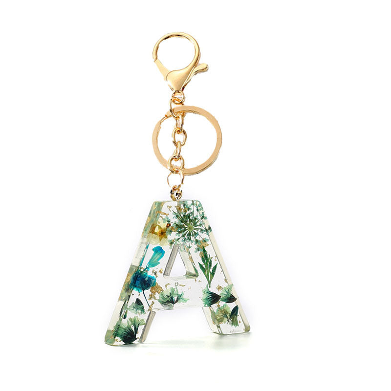 Wholesale Resin English letter keychain