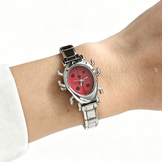 Wholesale Stainless Steel Quartz Watch with Tassel,  Bagua Octagonal Design,  Fashionable Women' s Wristwatch,  Boutique Gift