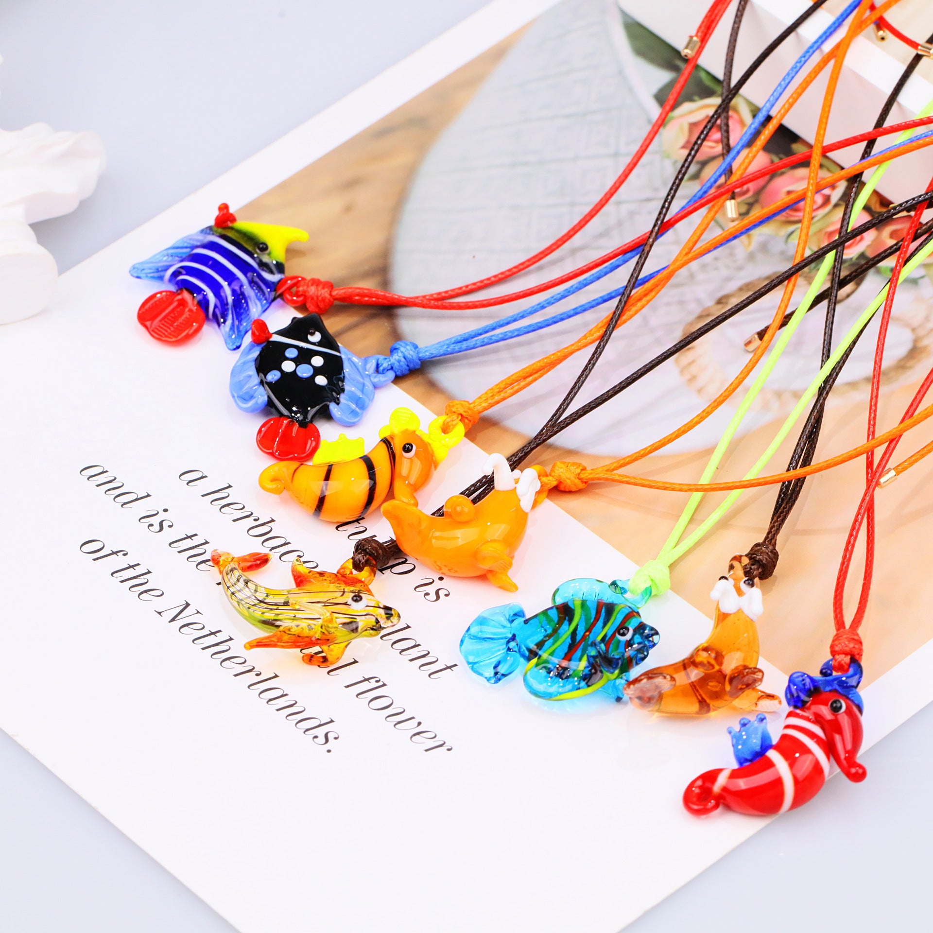 Wholesale  Tropical Fish Seahorse Walrus Dolphin Stretch Necklace