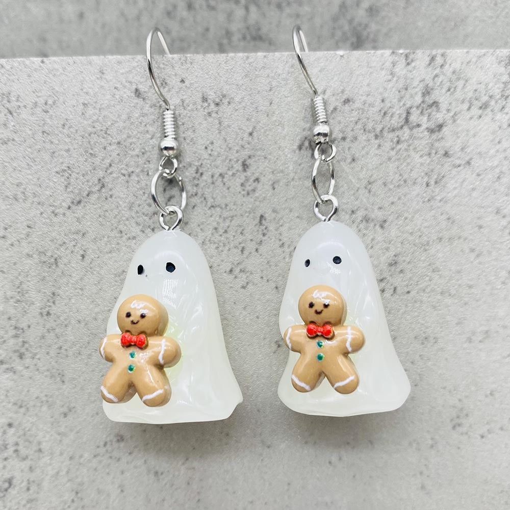 Wholesale New Christmas 3D Stereo Luminous Ghost Christmas Tree Earrings ACC-ES-ChenY103