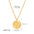 Wholesale  18K gold double-sided flip pendant sun inlaid diamond relief necklace