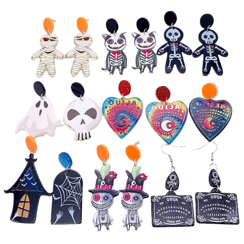 Wholesale Love Halloween Acrylic Earrings
