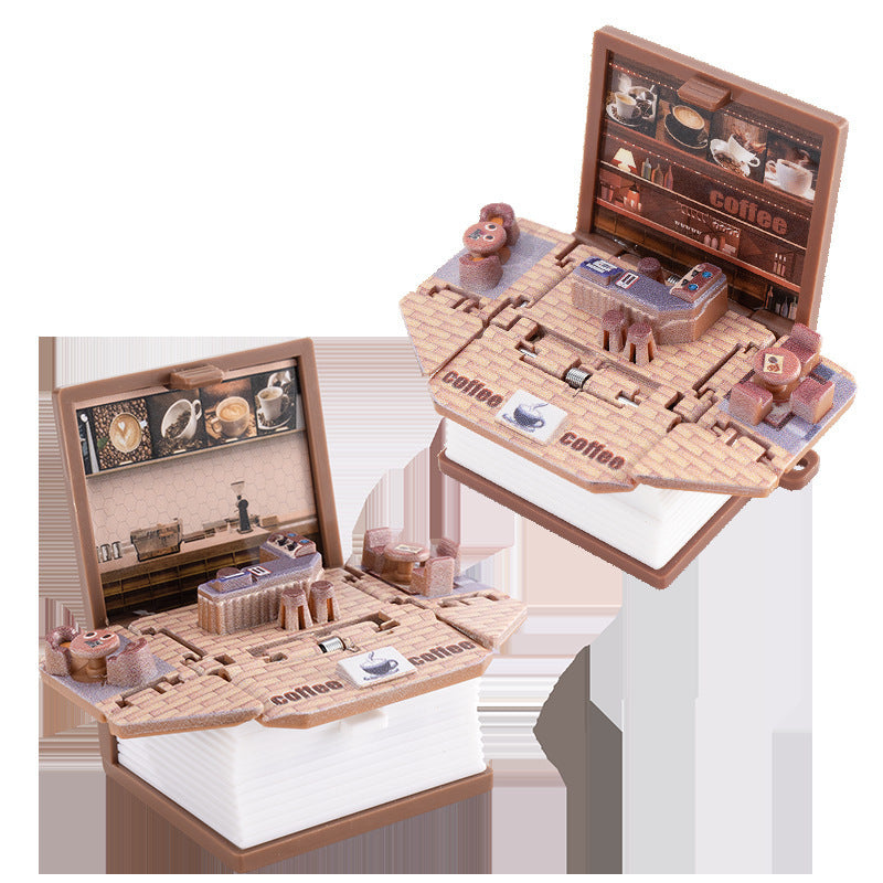 Wholesale 3D Stereo Dinosaur Foldableing Bomb Book Mini Keychain