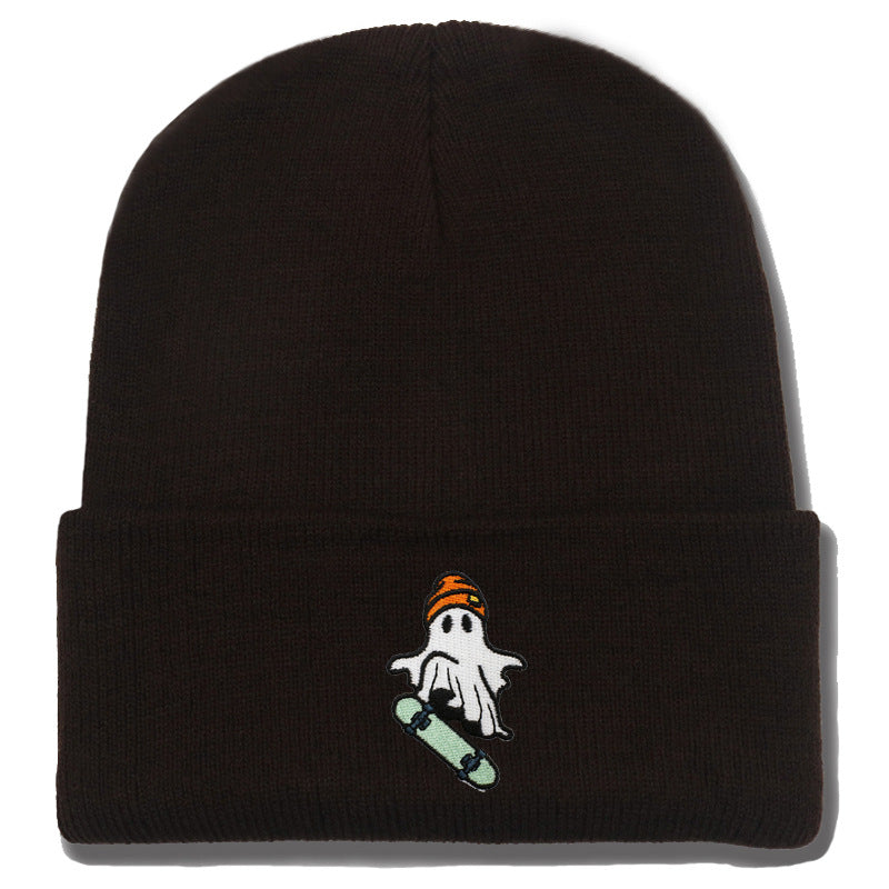 Wholesale Skateboarding Devil Embroidered Knitted Hat