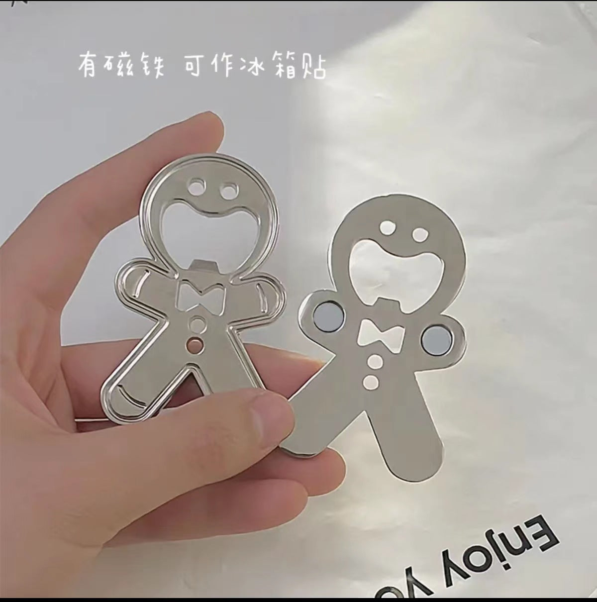 Wholesale Gingerbread Man Doll Refrigerator Magnet Bottle Opener ACC-BO-XunXin001