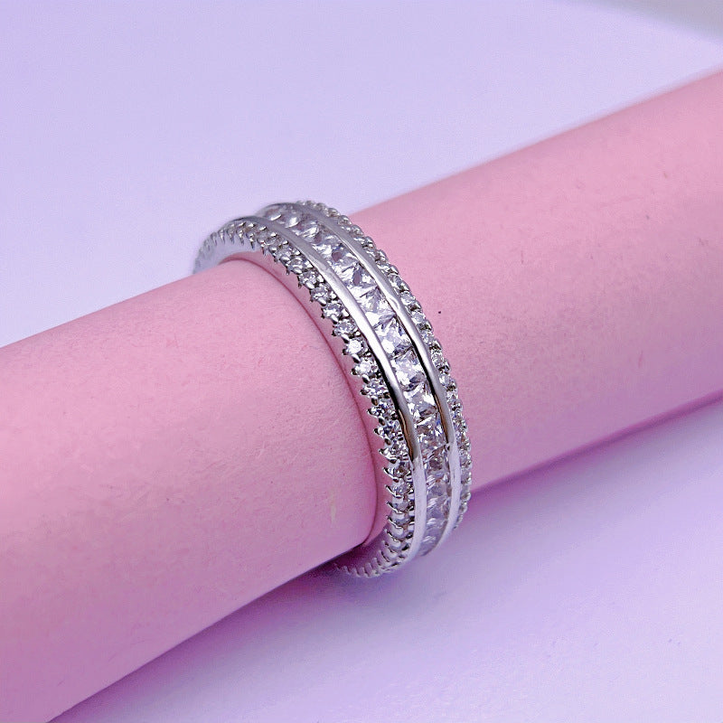 Wholesale Micro-encrusted Diamond Super Sparkling Zircon Rings ACC-RS-YXY009