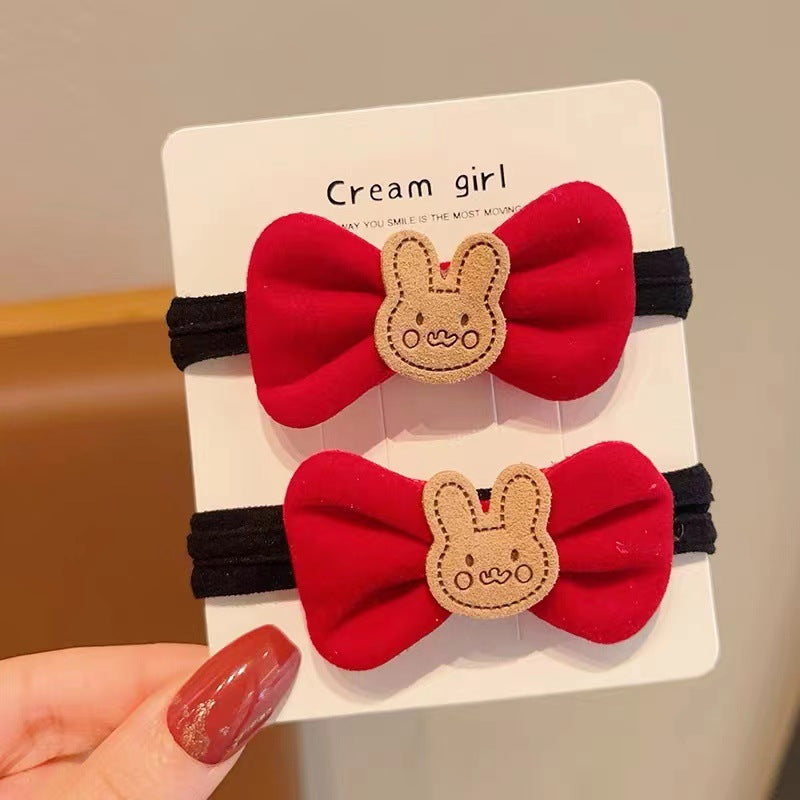 Wholesale Red Bow Headband Hair Tie Hair Scrunchies ACC-HS-Shenb002