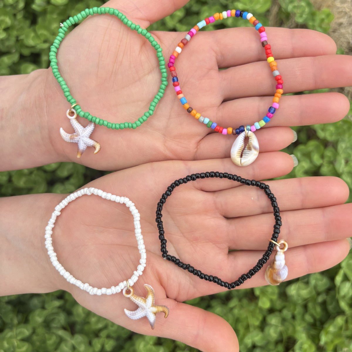 Wholesale Ocean Themed Acrylic Beaded Bracelet Handmade Dopamine Style Kids Jewelry Gift