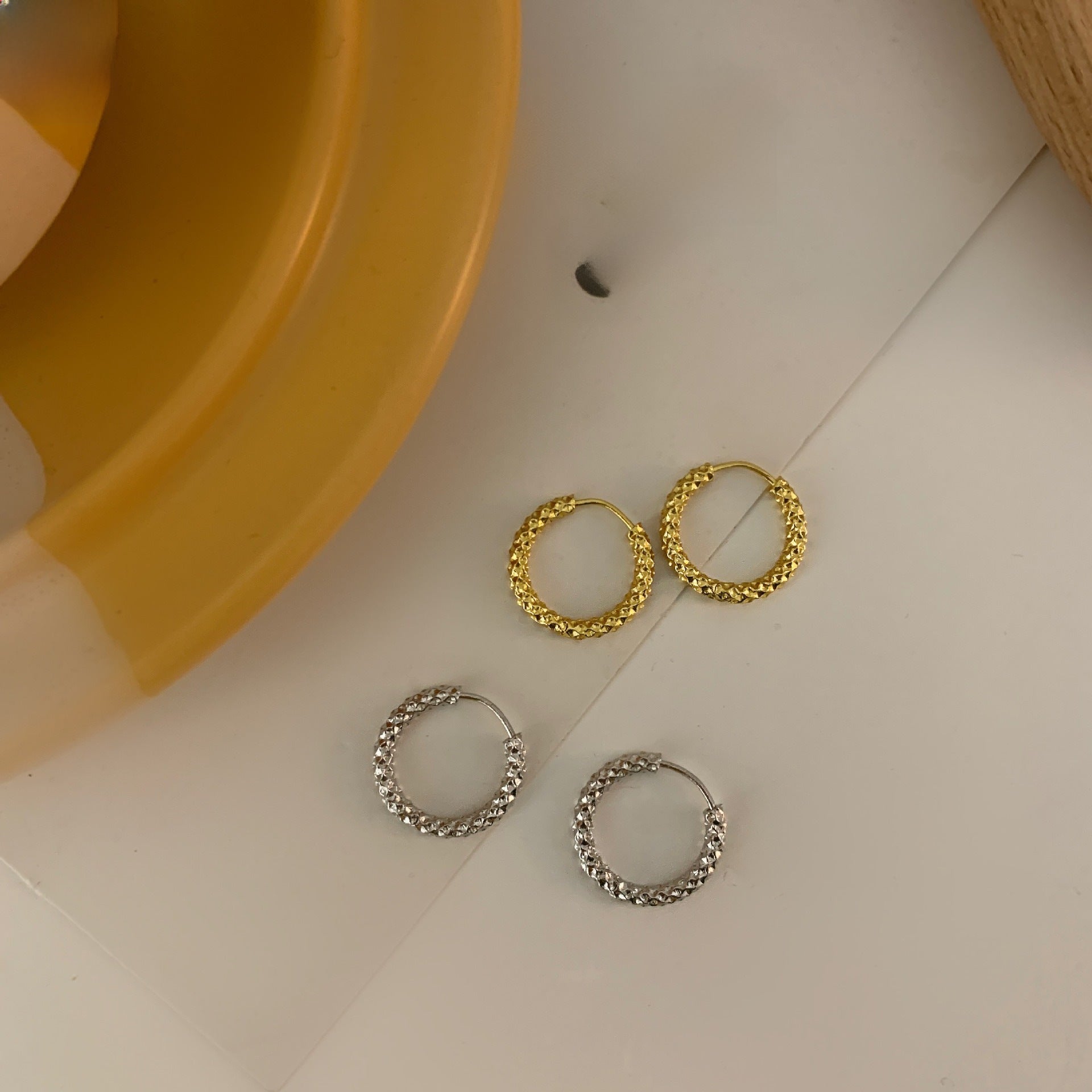 Wholesale titanium steel non-fading geometric star earrings