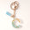 Wholesale Blue Gold Tassel 26 English Letters Gold Keychains