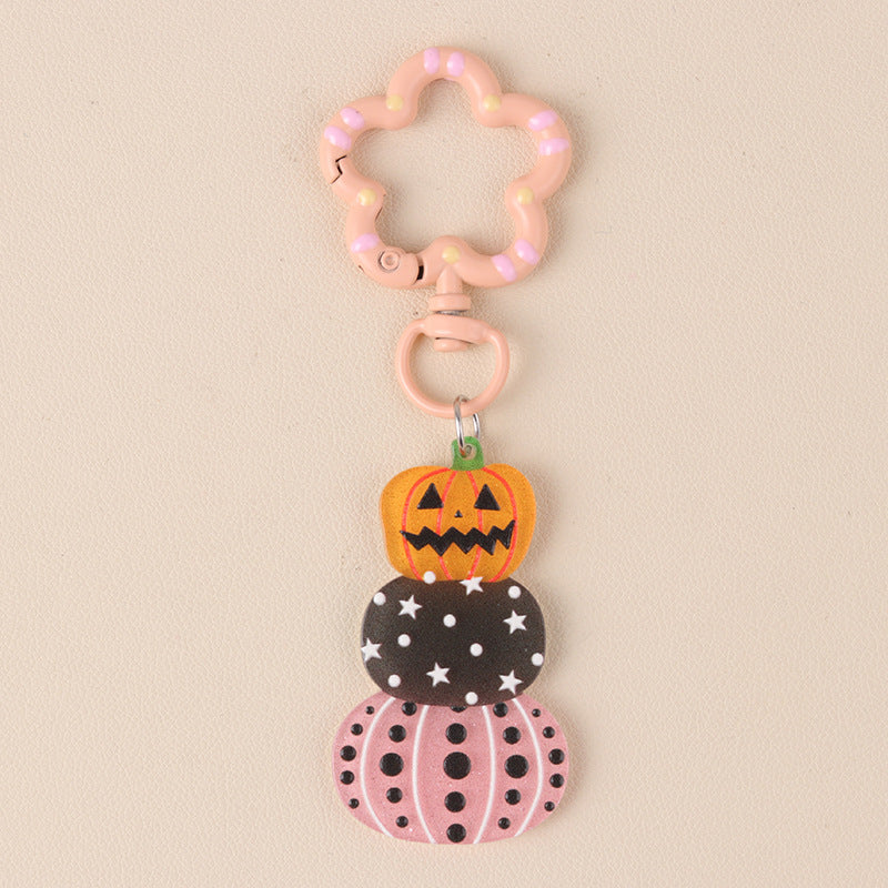 Wholesale  Acrylic Fun   Series Cartoon Funny Pumpkin Ghost Keychains